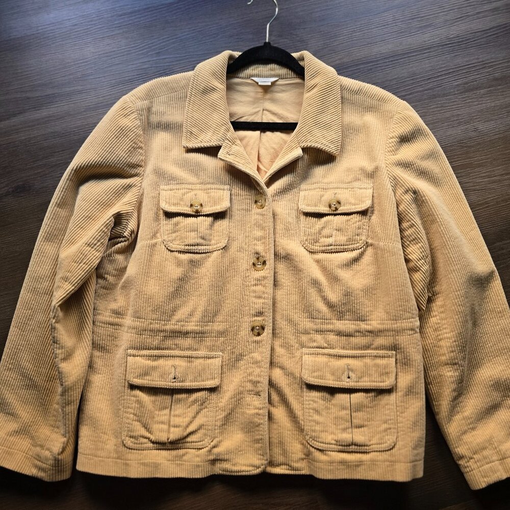 CHRISTOPHER & BANKS Yellow Corduroy Jacket